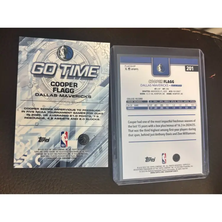 Coope Flagg Rookie Lot - Go
Time Insert