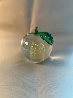 Glass Apple Paperweight From 1998