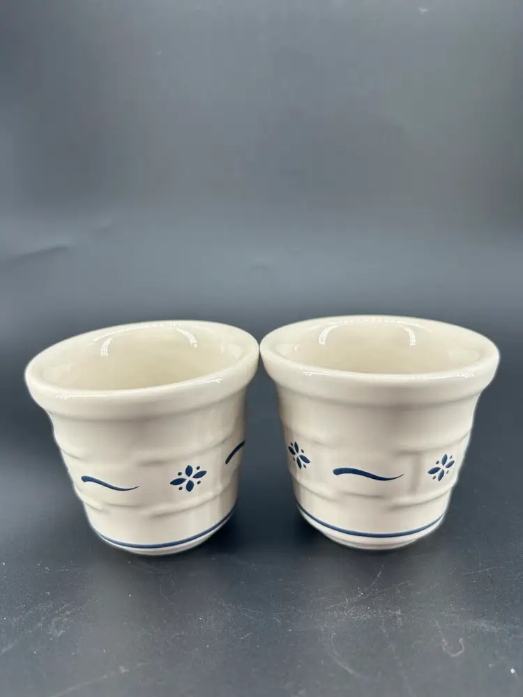 PAIR OF VINTAGE LONGABERGER VOTIVE CANDLE HOLDERS