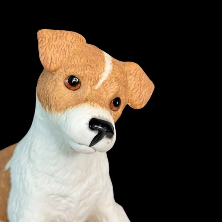 Figurine Lenox Jack Russell Terrier Dog 2002 Bisque Matte White W/Brown Spots 
5” T x 5-3/4” L x 3-1/2” W