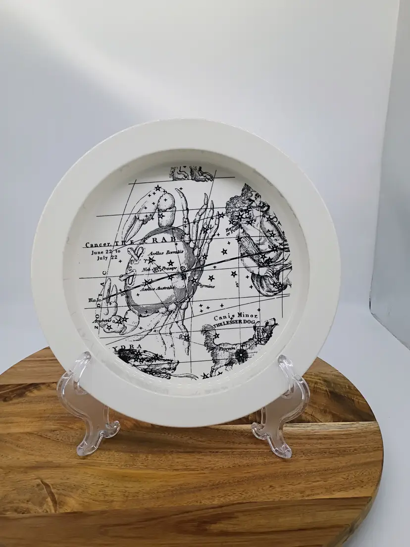 Vintage Iroquois China Cancer Astrology Bowl 9.25" MCM Zodiac Rim Soup /Pasta / Salad Bowl.