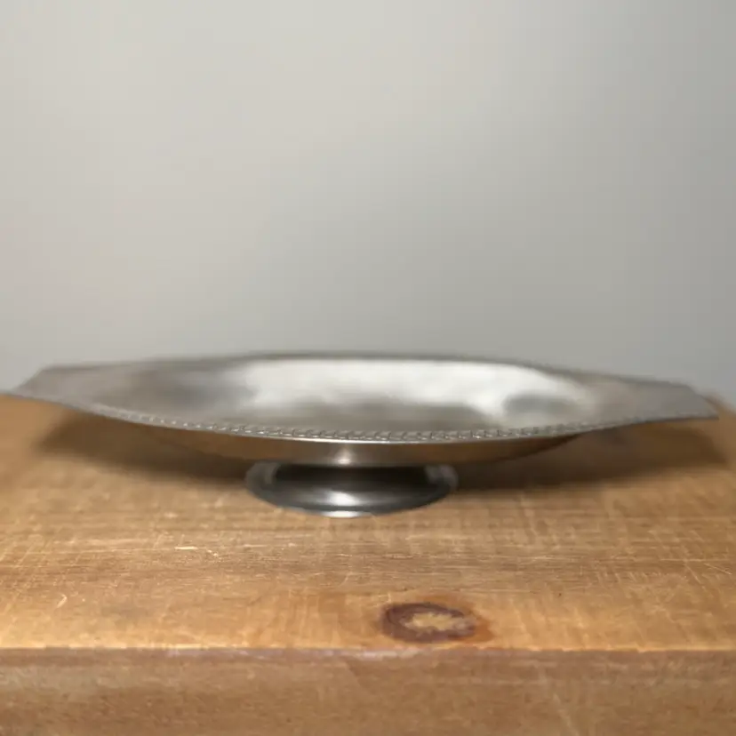 Oval Footed Dish with Gadroon Rim