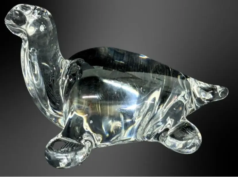 Vilca Atelier Crystal Italy Art Glass Turtle Figure