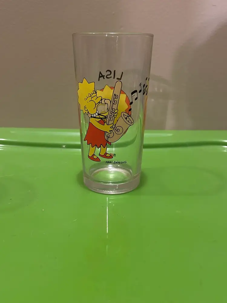 Lisa Simpson Glass Nutella 1996