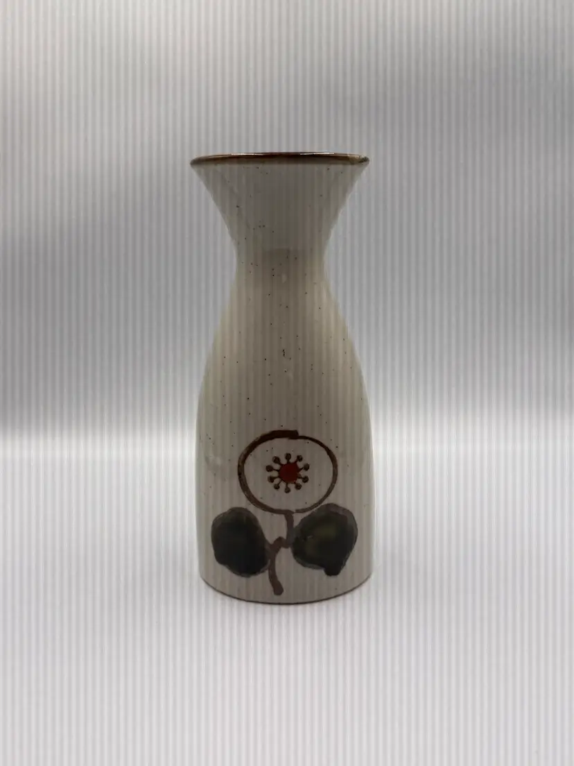 Otagiri 1970 Carafe Wine Chalice Stoneware Pansy Ceramic