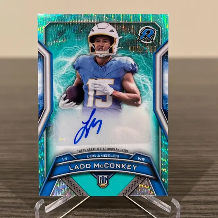 2024 Topps Resurgence Ladd McConkey 102/149 RC Auto Los Angeles Chargers