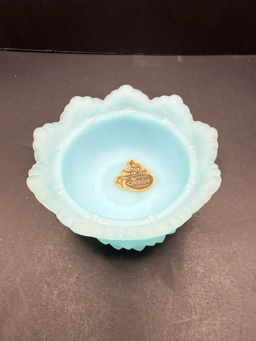 Fenton Hobnail Fairy lamp Bottom See Note