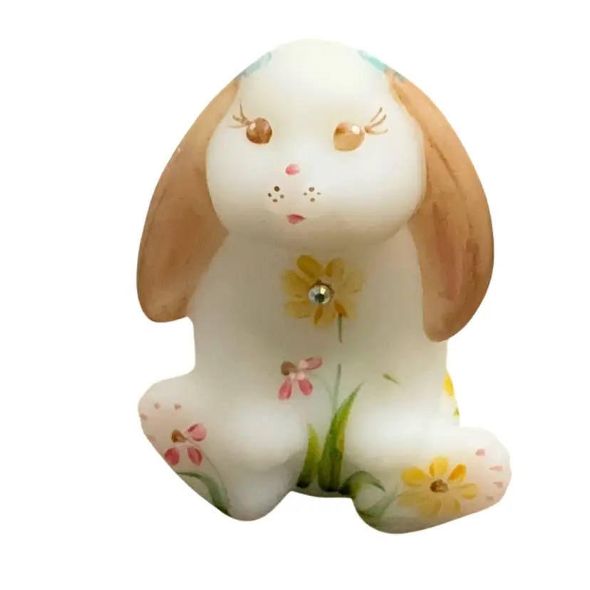 Fenton Opal Satin Lop Eared Bunny HP By Angry Russell 3 1/2β X 3β