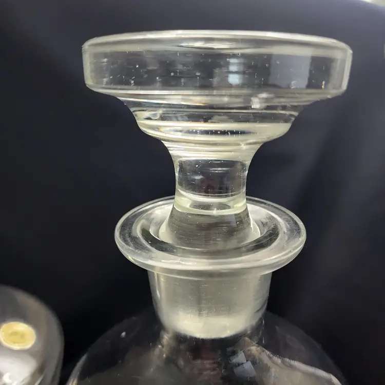 Set of Vintage Crystal Decanters Romania Etched Floral 161210