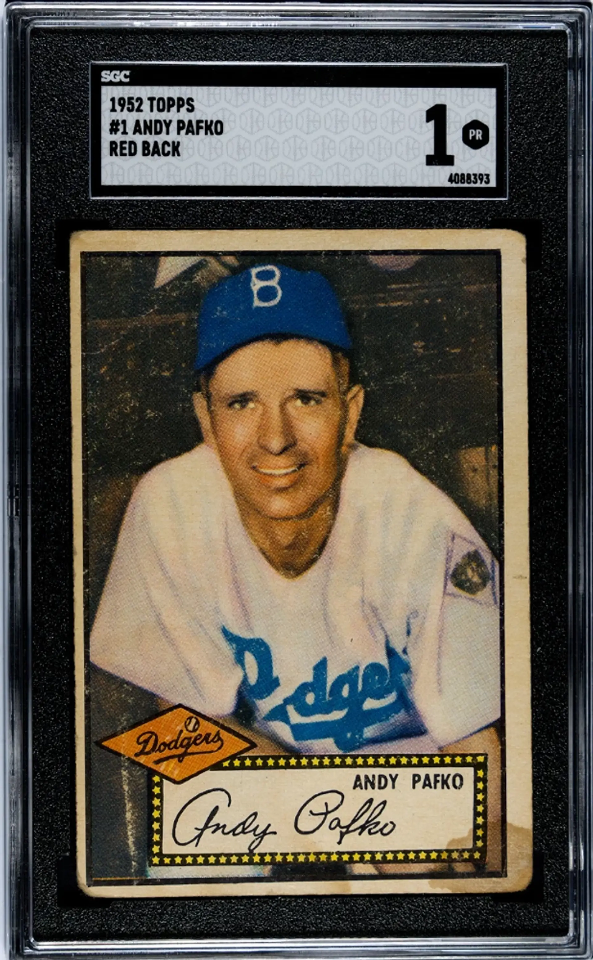 Andy Pafko's 1952 Topps Red Back Classic
