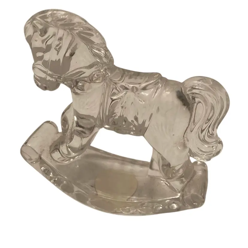 Princess House 24% Lead Crystal Rocking Horse