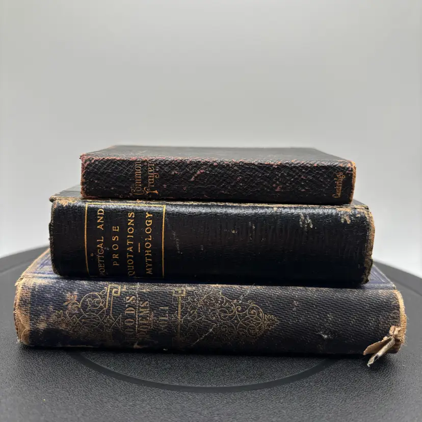 Set Of Three Small Antique Books