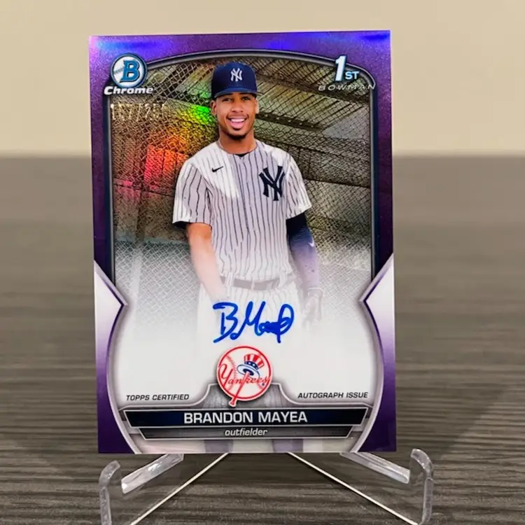 2023 Bowman Chrome Brandon Mayea 157/250 Pre-RC 1st Bowman New York Yankees