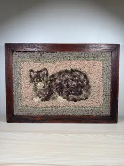 Antique Hook Cat Rug Wall Decor