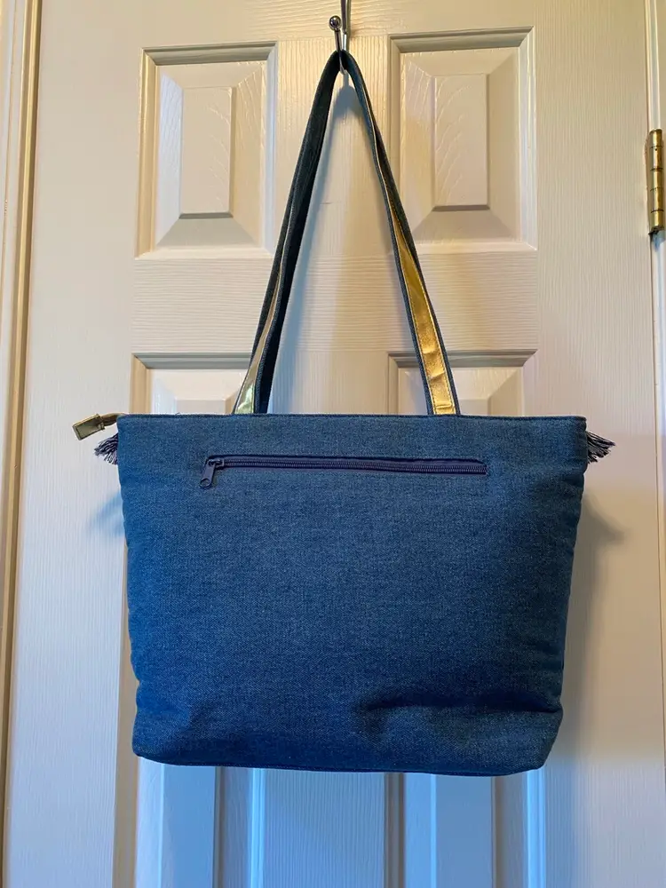 Blue Denim & Gold Purse/handbag
