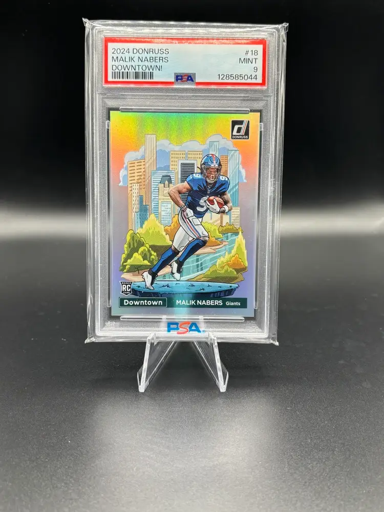 2024 Donruss Malik Nabers Downtown! Rookie PSA 9