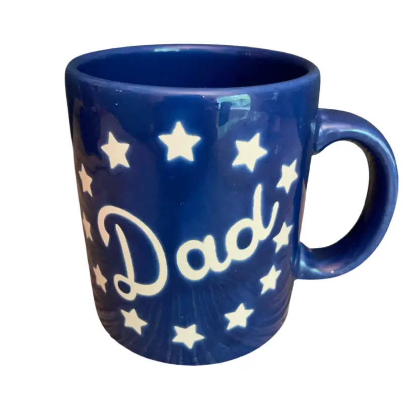 Waechtersbach Germany VTG Dad Ceramic Mug Blue White Stars