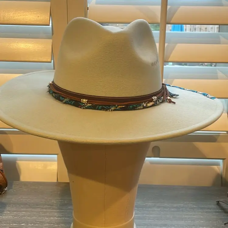 Pale Green Wide Brim Hat