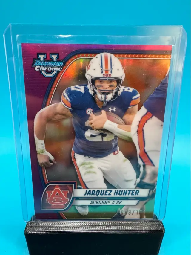 Jarquez Hunter Bowman Chrome U Fuchsia Refractor /150 Los Angeles Rams