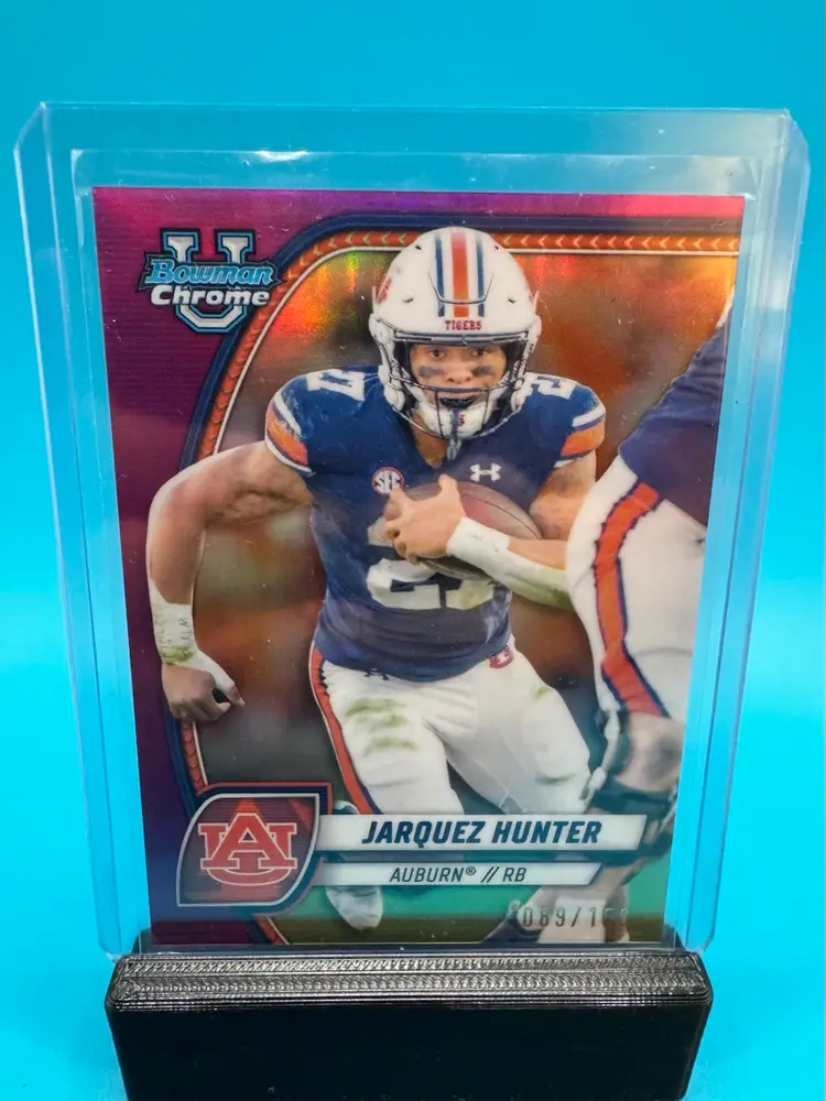 Jarquez Hunter Bowman Chrome U Fuchsia Refractor /150 Los Angeles Rams
