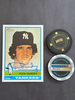 2025 Topps Heritage High Number Ron Guidry Auto