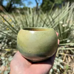 3” Olive Greens Globe Concrete Planter