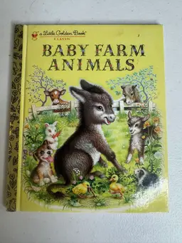 Vintage Little Golden Book ‘Baby Farm Animals’ 1987