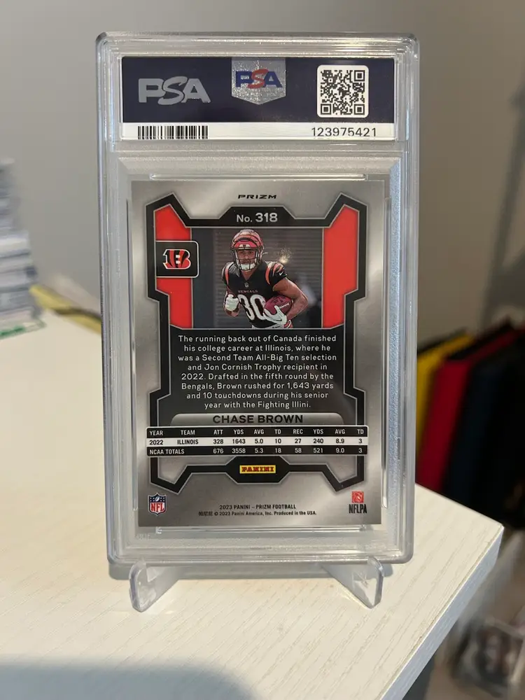 2023 Panini Prizm Chase Brown Rookie Orange Ice Prizm Card No. 318