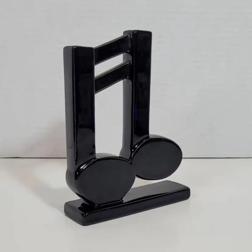 Vintage Fitz & Floyd Japan Double Bud Vase Holder Music Note Stamped RARE