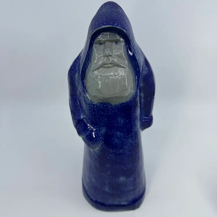 Vintage Eldreth Pottery Salt Glaze Old World Santa 10.5”