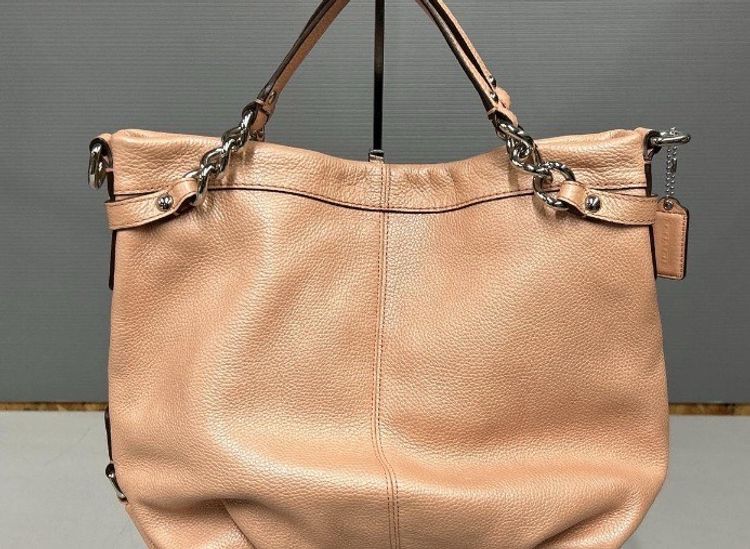 Coach Peach Pebbles Leather “Brooke” Hobo