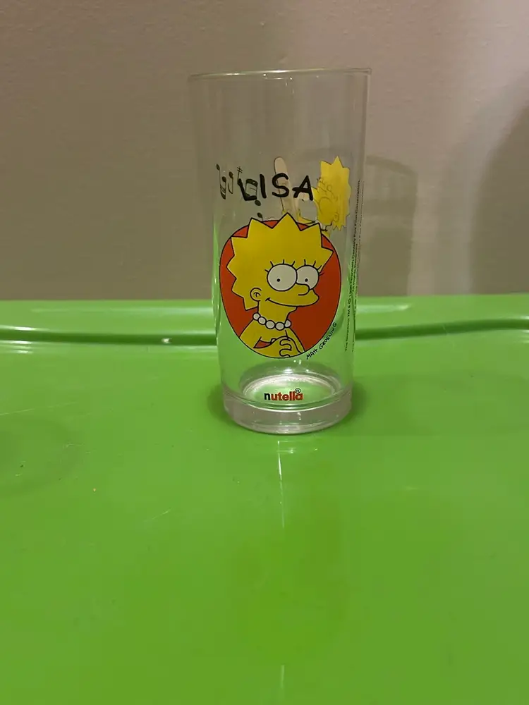 Lisa Simpson Glass Nutella 1996