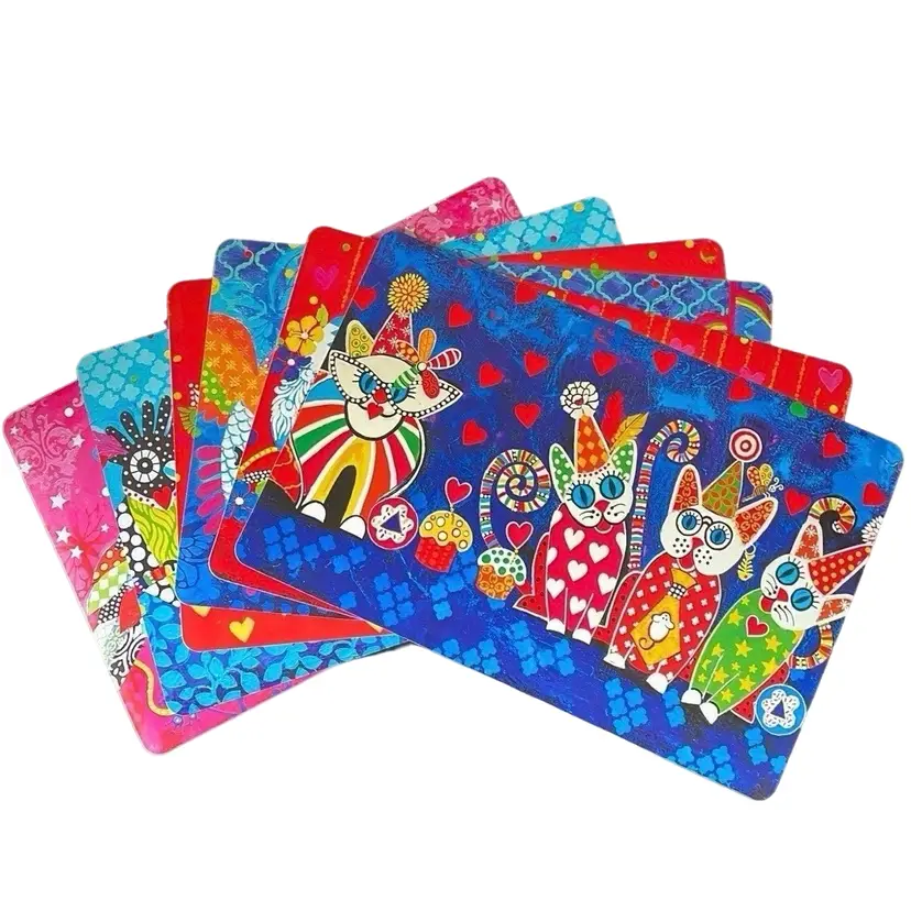 Maxwell & Williams Love Hearts Reversible Vinyl Placemats Animals Birds Giraffes Cats Zoo