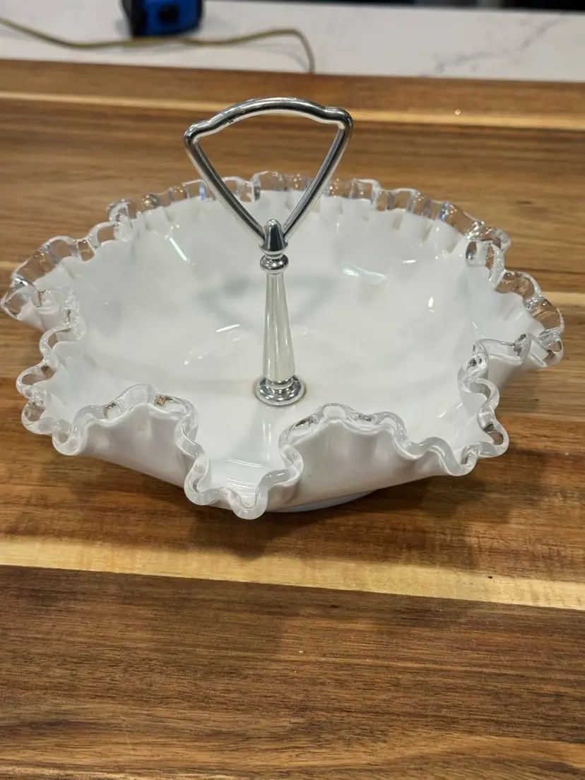 Fenton Silver Crest Candy Dish