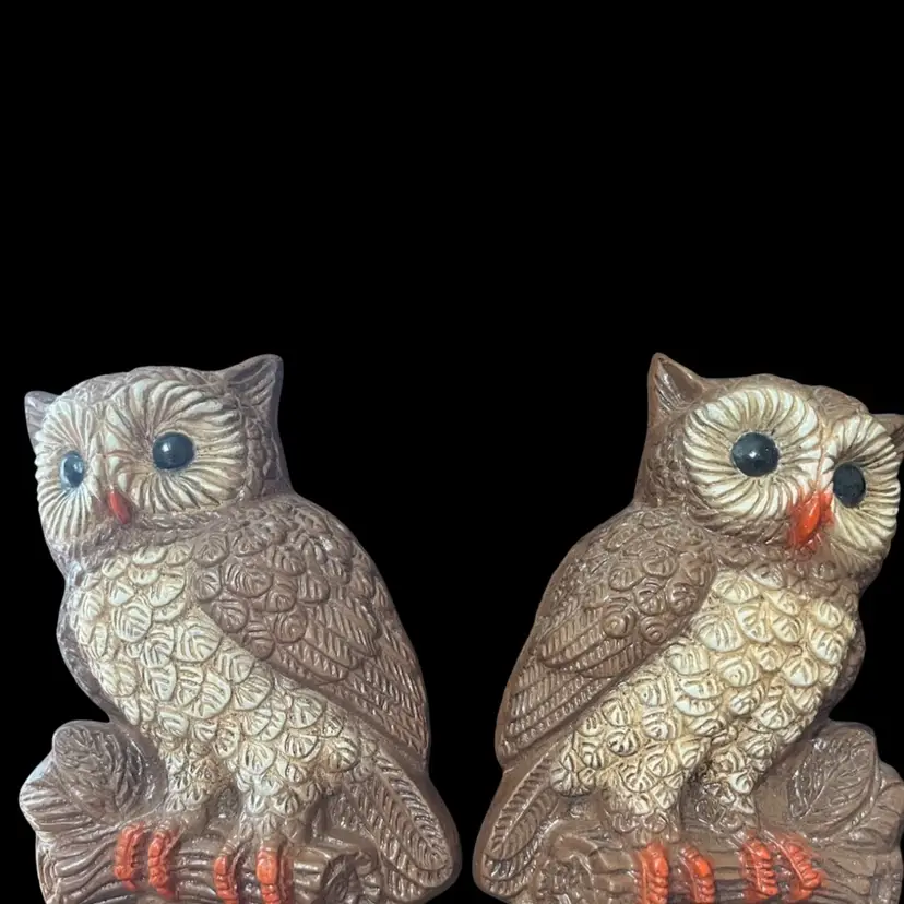 Pair of 1970s Molded Foam Owls