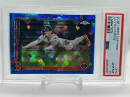 Jarren Duran 2025 Topps Chrome Sapphire Image Variation PSA 10 Boston Red Sox