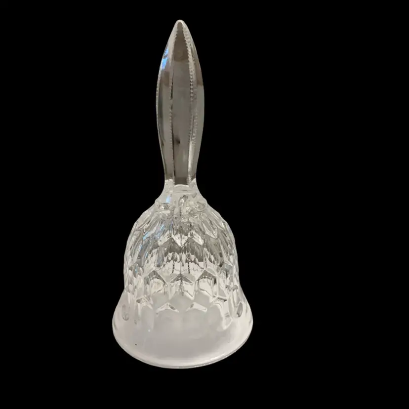 Vintage Hexagonal Design Cut Crystal Bell 6.5” x 3”