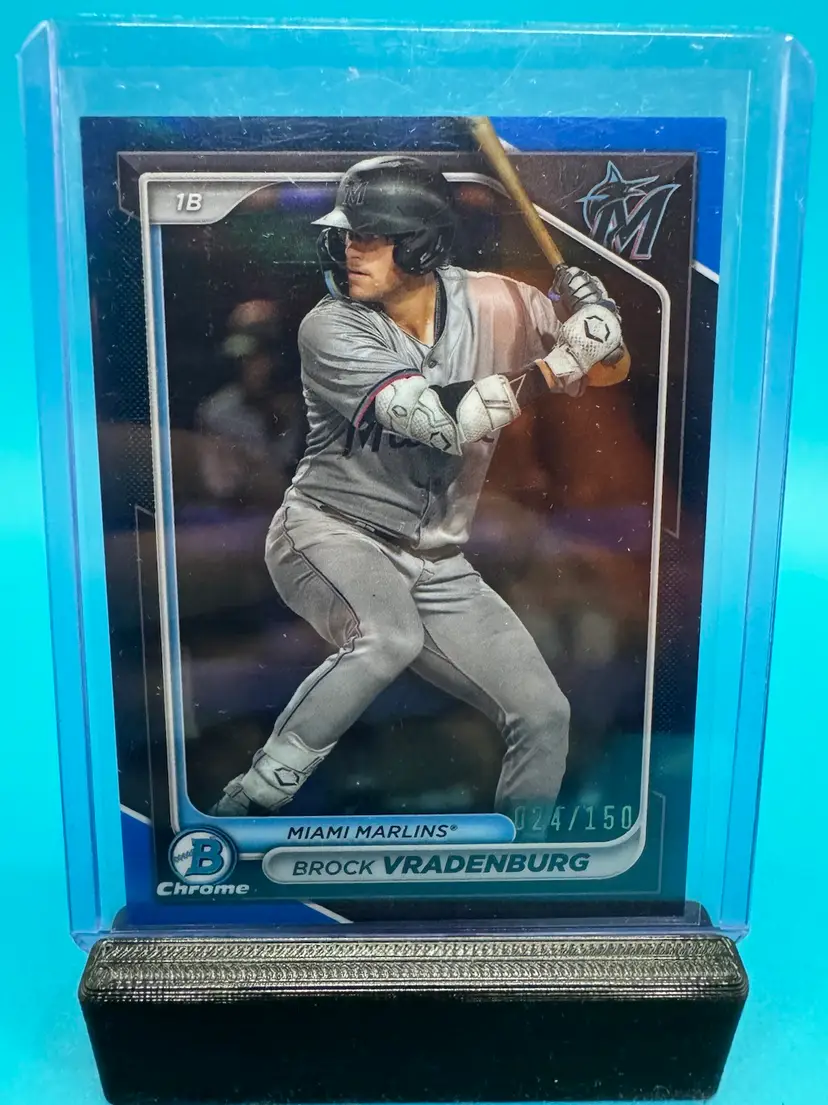Brock Vrandenburg Bowman Chrome Blue Refractor /150 Miami Marlins