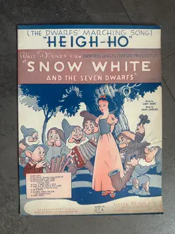 Heigh-Ho Disney’s Snow White Original Sheet Music