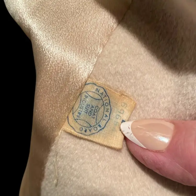 Vintage Wool Coat With Fur Collar