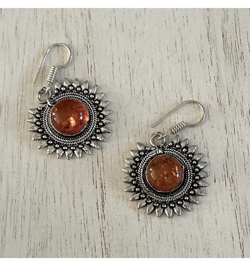 Amber earrings