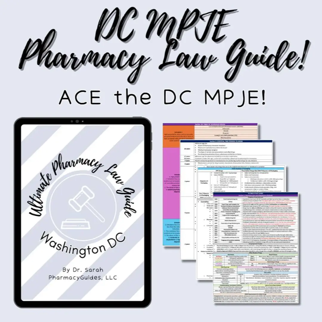 DC MPJE Pharmacy Law Study Guide (2026)