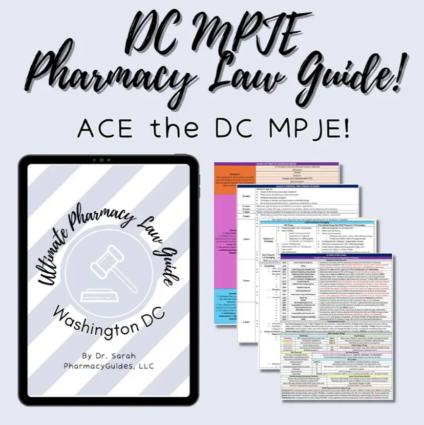 DC MPJE Pharmacy Law Study Guide (2026)