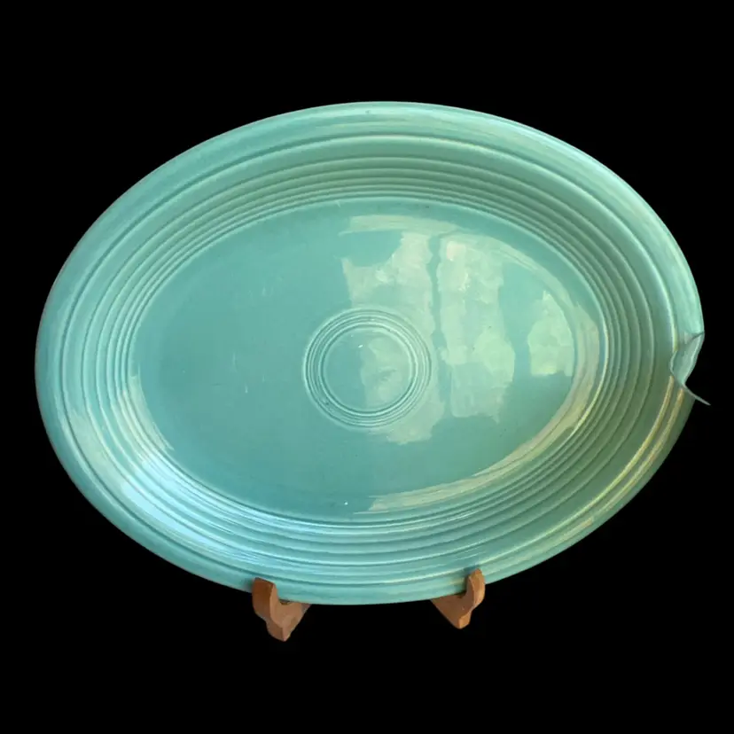 FIESTA 12.5" Medium OVAL Serving Platter Turquoise Blue FIESTAWARE HLC