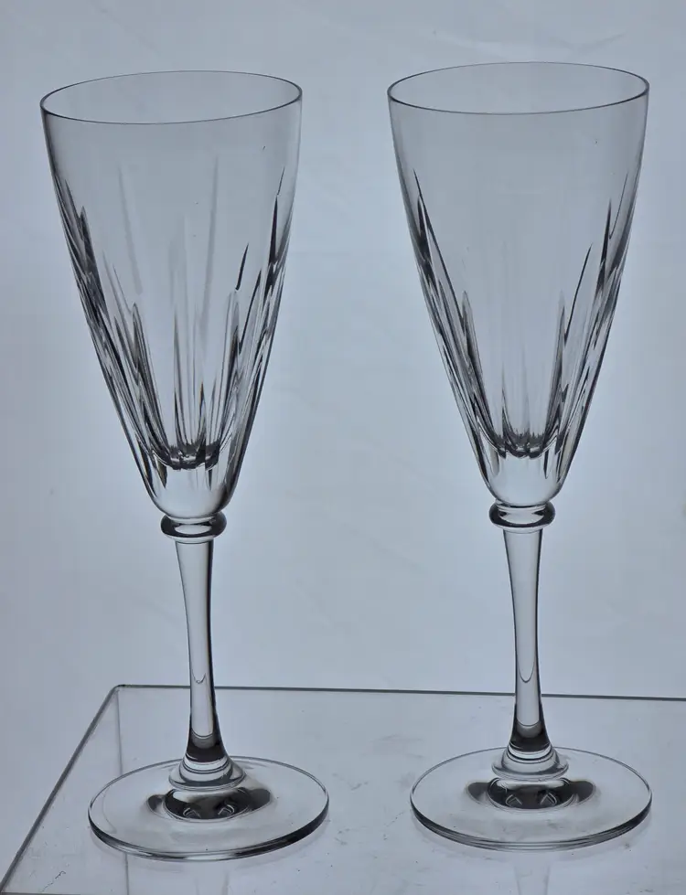 Mikasa cut Flutes pair