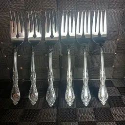 VTG Oneida Galveston Stainless Salad Forks Set Of 6
