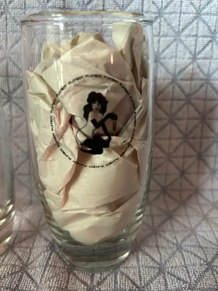Pair of Vintage Playboy Highball Glasses