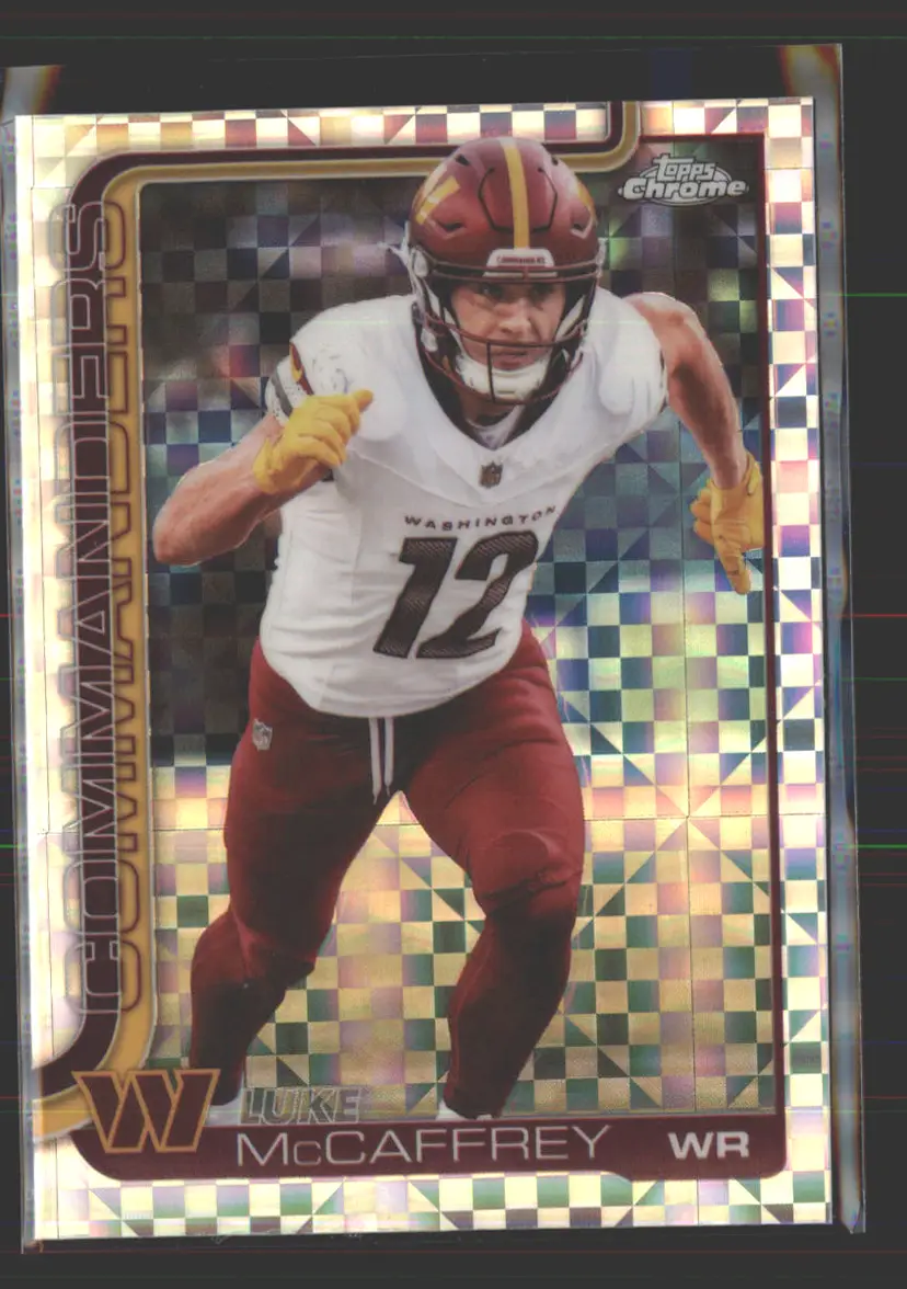 Luke Mccaffrey 2025 Topps Chrome X-Fractor #298 - (142) - Washington Commanders