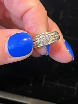 Sz 3 Harley Davidson .925 Sterling Silver *Pinky* Ring