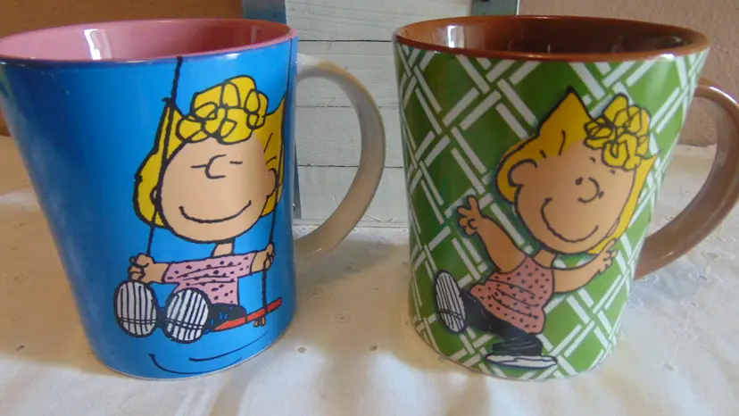 Darling Pre Owned Peanuts Sally Brown Coffee mugs made my Gibson- sold as a set of 2.